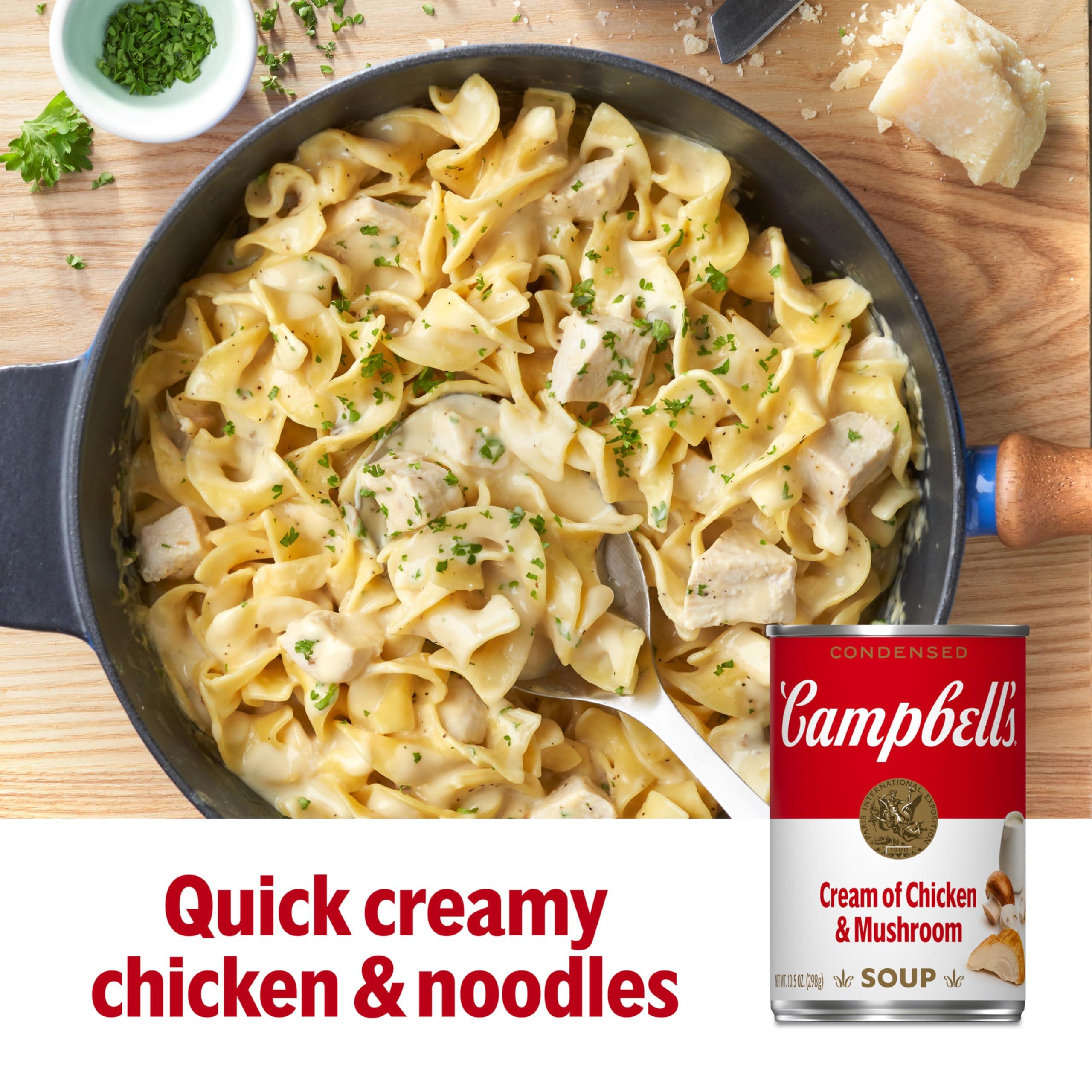 Campbell\'s Campbell\'s Condensed Cream of Chicken & Mushroom Soup, 10.5 Ounce Can (Pack of 4)