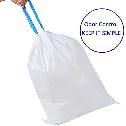 Yhywcy 13 Gallon Tall Kitchen Drawstring Trash Bags - 1 MIL Super Thicker No Ripping Garbage Bags Unscented for Restaurant, Office 13 Gallon Large Trash Cans (60count)