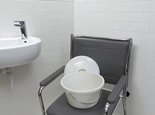Aidapt Aidapt Linton Mobile Commode with Footrest (Eligible for VAT Relief in The UK)