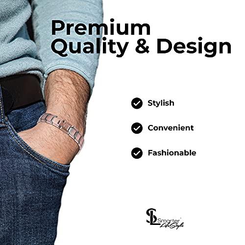 Smarter LifeStyle Smarter LifeStyle Elegant Copper Magnetic Bracelet for Men, Adjustable Bracelet Length with Sizing Tool for Perfect Fit, Magnetic Bracelets for Men, Mens Copper Bracelet