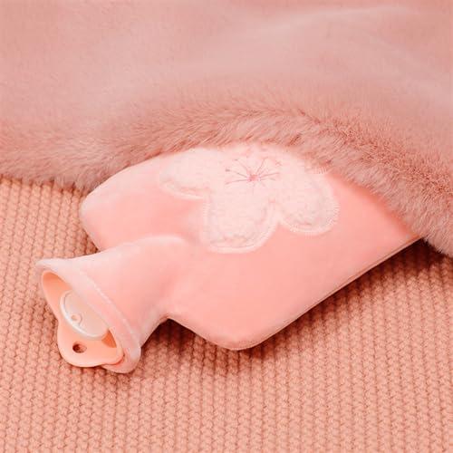 WAOCEO Hot Water Bag Hot Water Bottle Cute Hot Water Bag, Water Injection Warm Hands, Women Waist Hot Compress, for Student and Adult, Small and Large Size Warm Water Bags Rubber Hot Water Bottle (Color : A