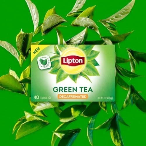 Lipton Lipton Decaf Green Tea Bags, Unsweetened Teabags for Hot or Iced Tea with Caffeine and Flavonoids, 240 Total Bags (40ct - Pack of 6)