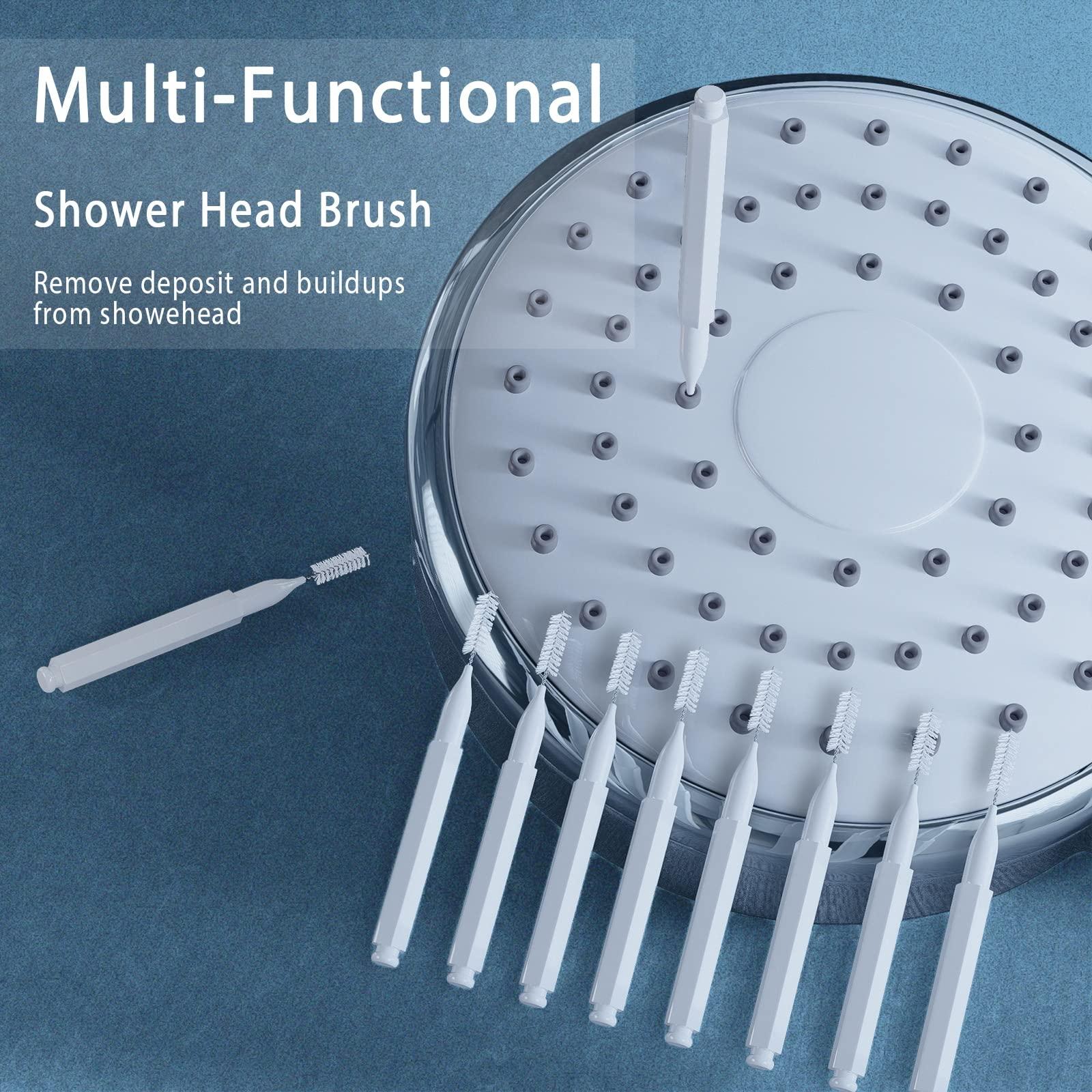 Lumkew Lumkew Shower Head Cleaning Brush for Small Hole,Multifunctional Shower Head Cleaner Tool Anti-Clogging Nozzle with Storage Boxes, Showerhead Cleaning Brushes Picks for Household Bathroom, White