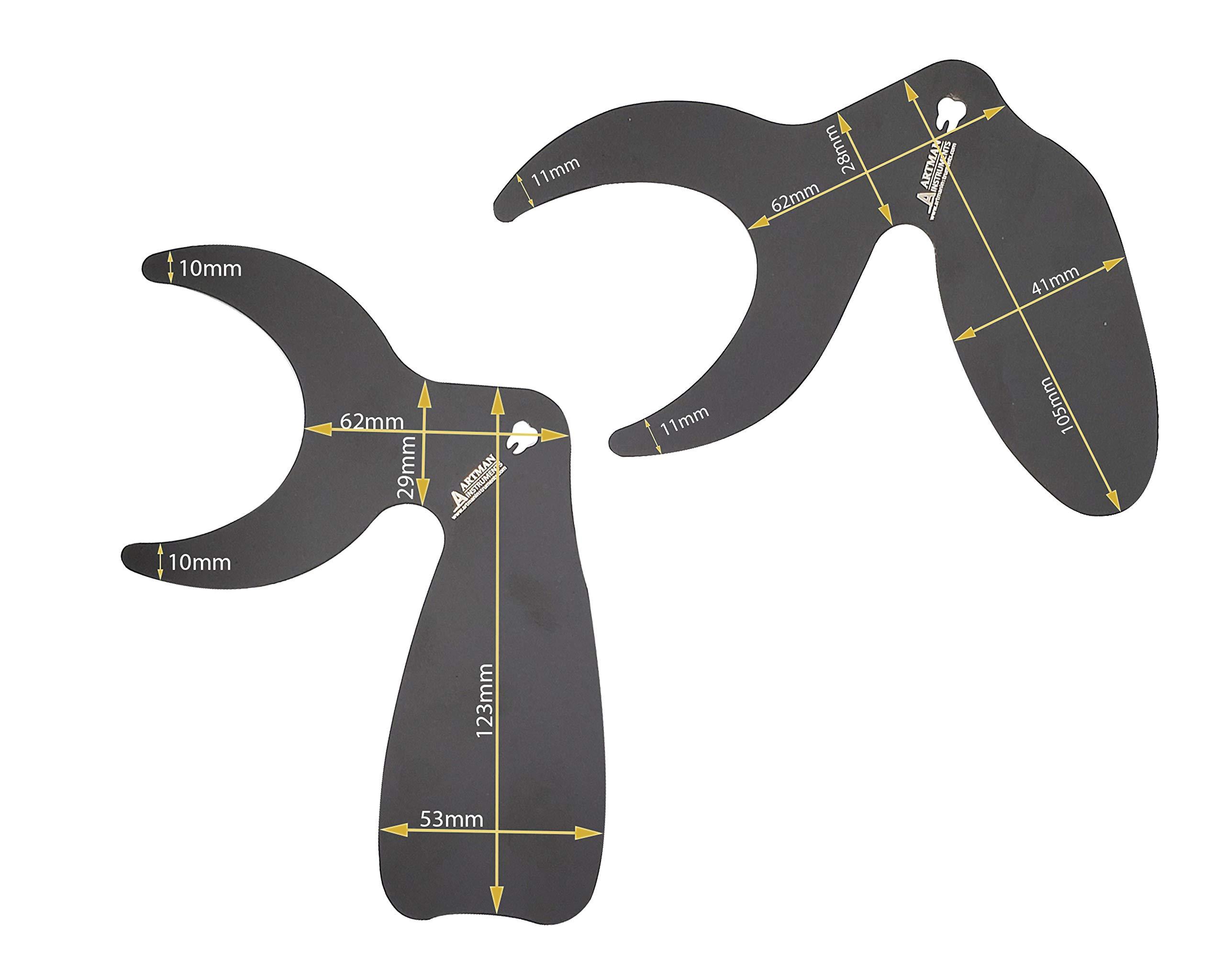 Artman Instruments Photographic Black Contraster 6 pcs in Cassette Autoclavable Dental Orthodontic Oral Cheek retractors Photographic Black Background Backdrop ARTMAN Brand