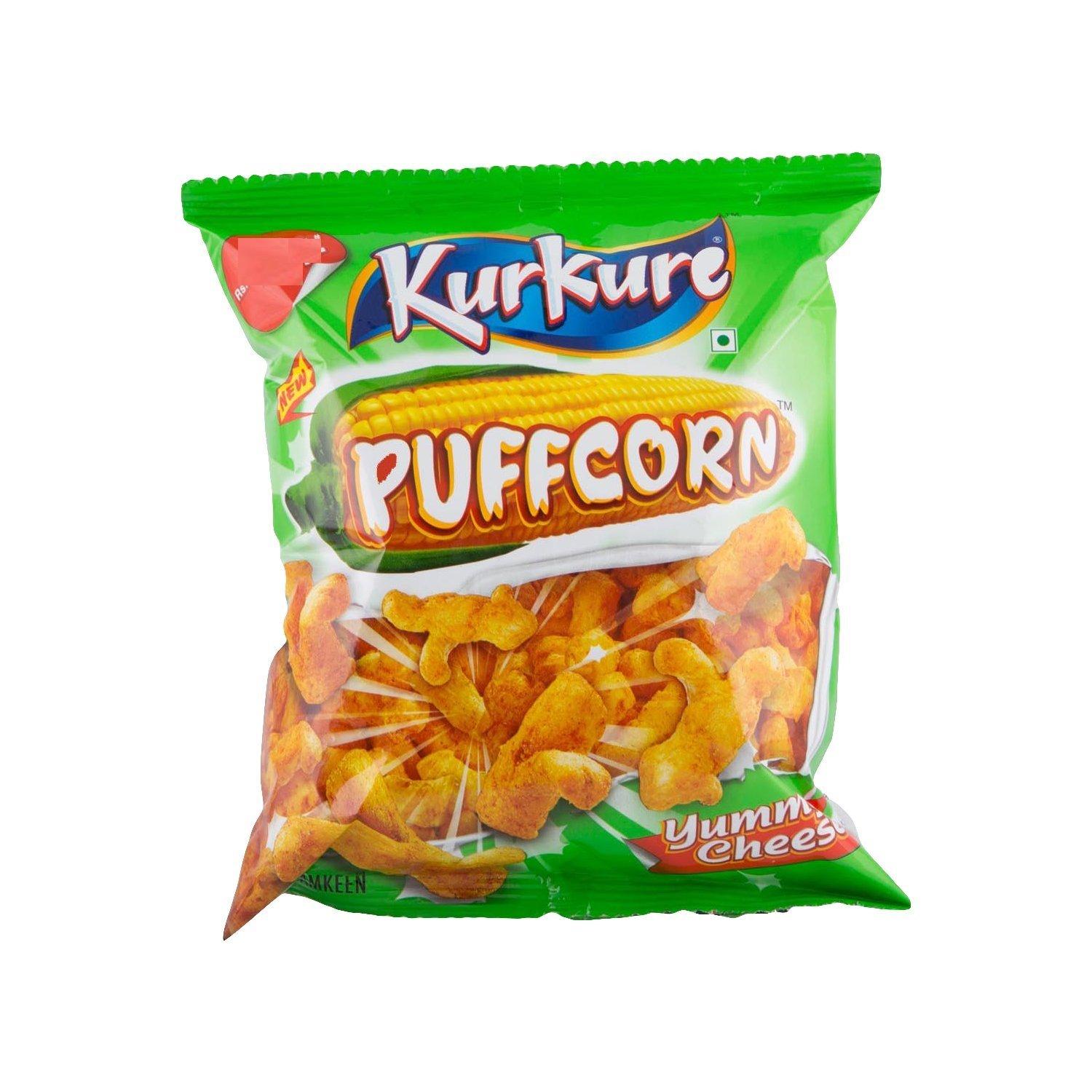 Kurkure Kurkure Puffcorn - Yummy Cheese, 32 gram Pouch, India