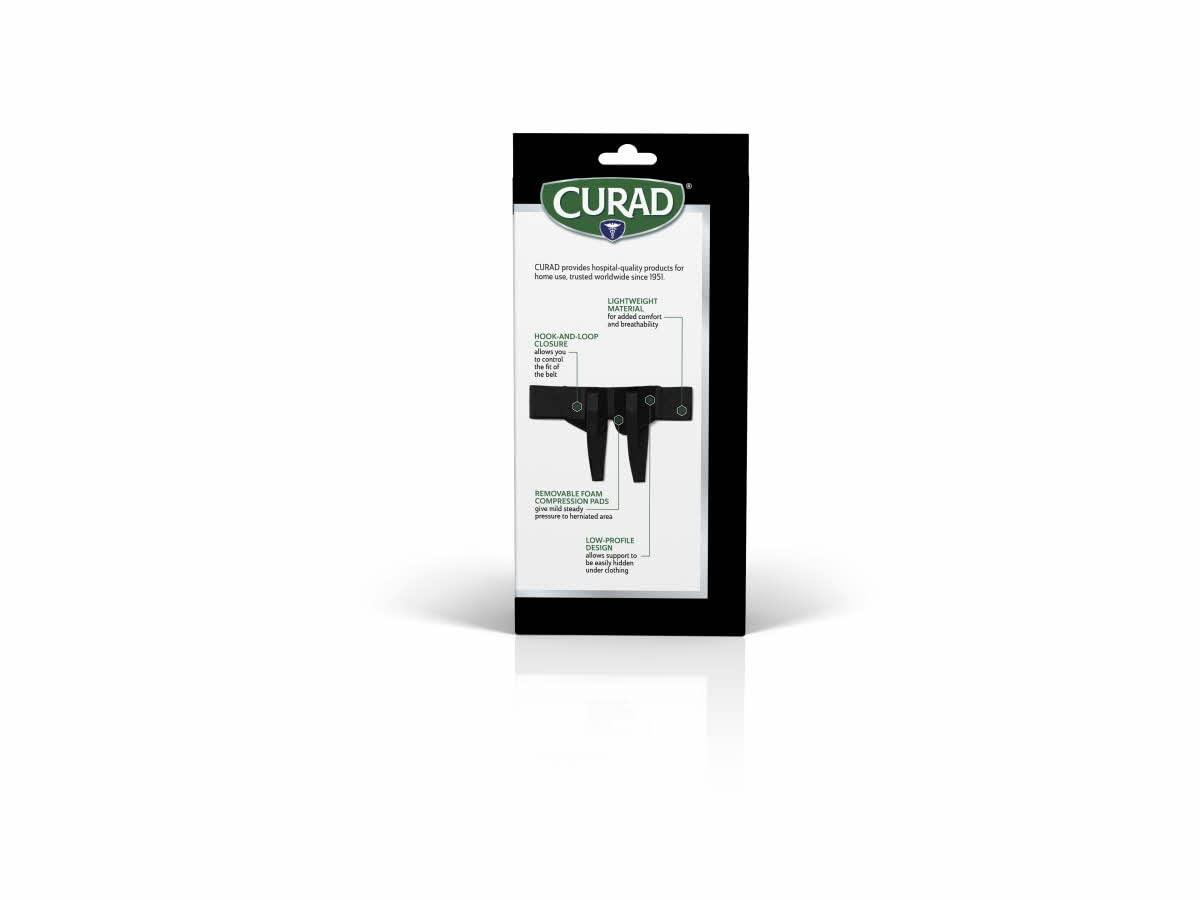 Curad Curad Hernia Belt with Compression Pads, Black, Medium
