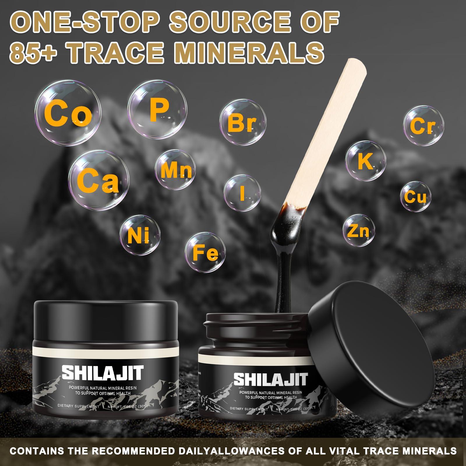 Scarremover Shilajit Pure Himalayan Organic Shilajit Resin - Gold Grade 100% Shilajit Supplement - Natural Shilajit Resin with 85+ Trace Minerals & Fulvic Acid for Focus & Energy, Immunity, 30 Grams