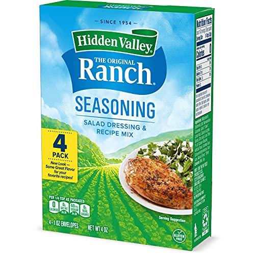 Hidden Valley Hidden Valley Original Ranch Salad Dressing & Seasoning Mix, Gluten Free, Keto-Friendly - 4 Packets (Package May Vary)