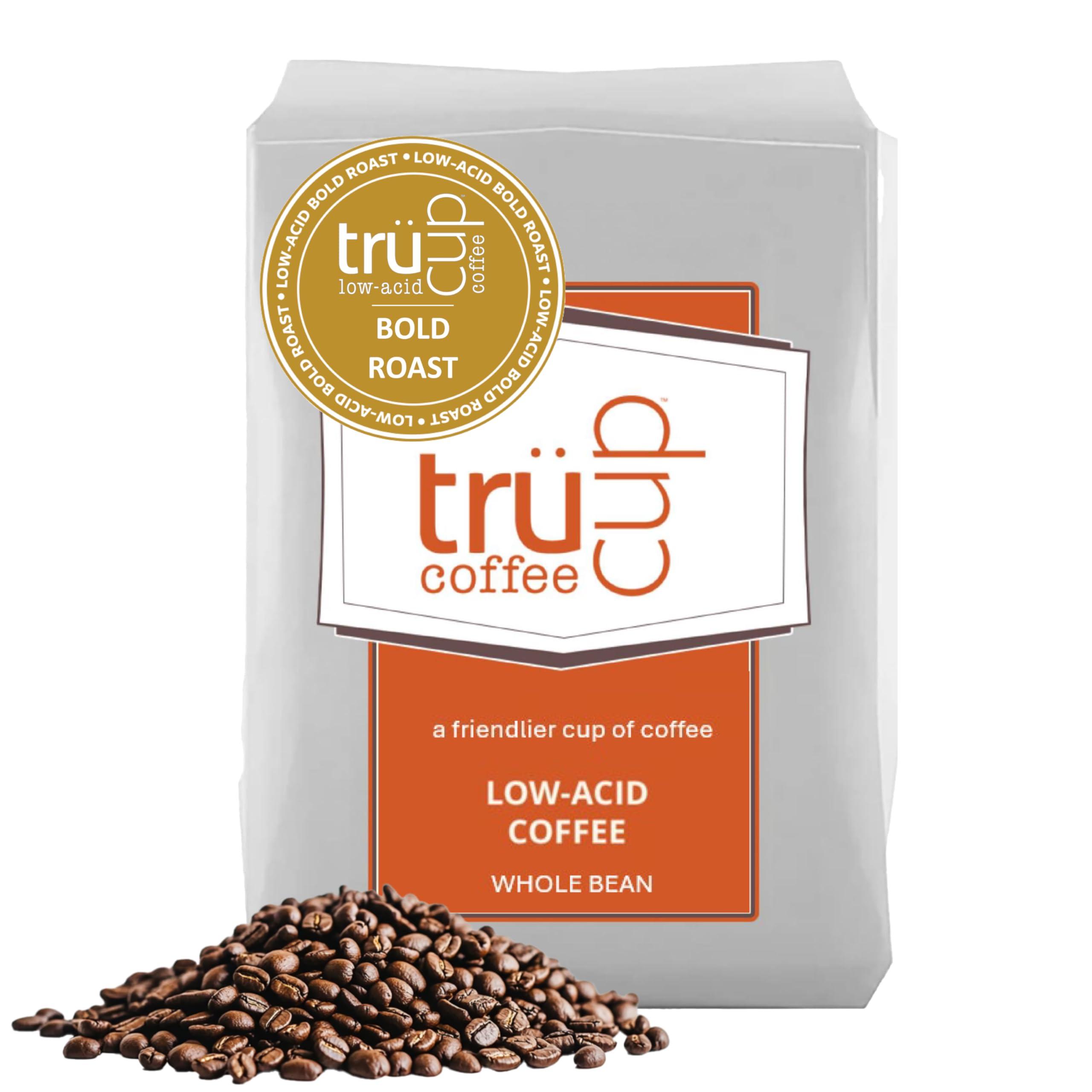 TRUCUP trcup Low-Acid Bold Roast Coffee (Whole Bean, 12 oz)