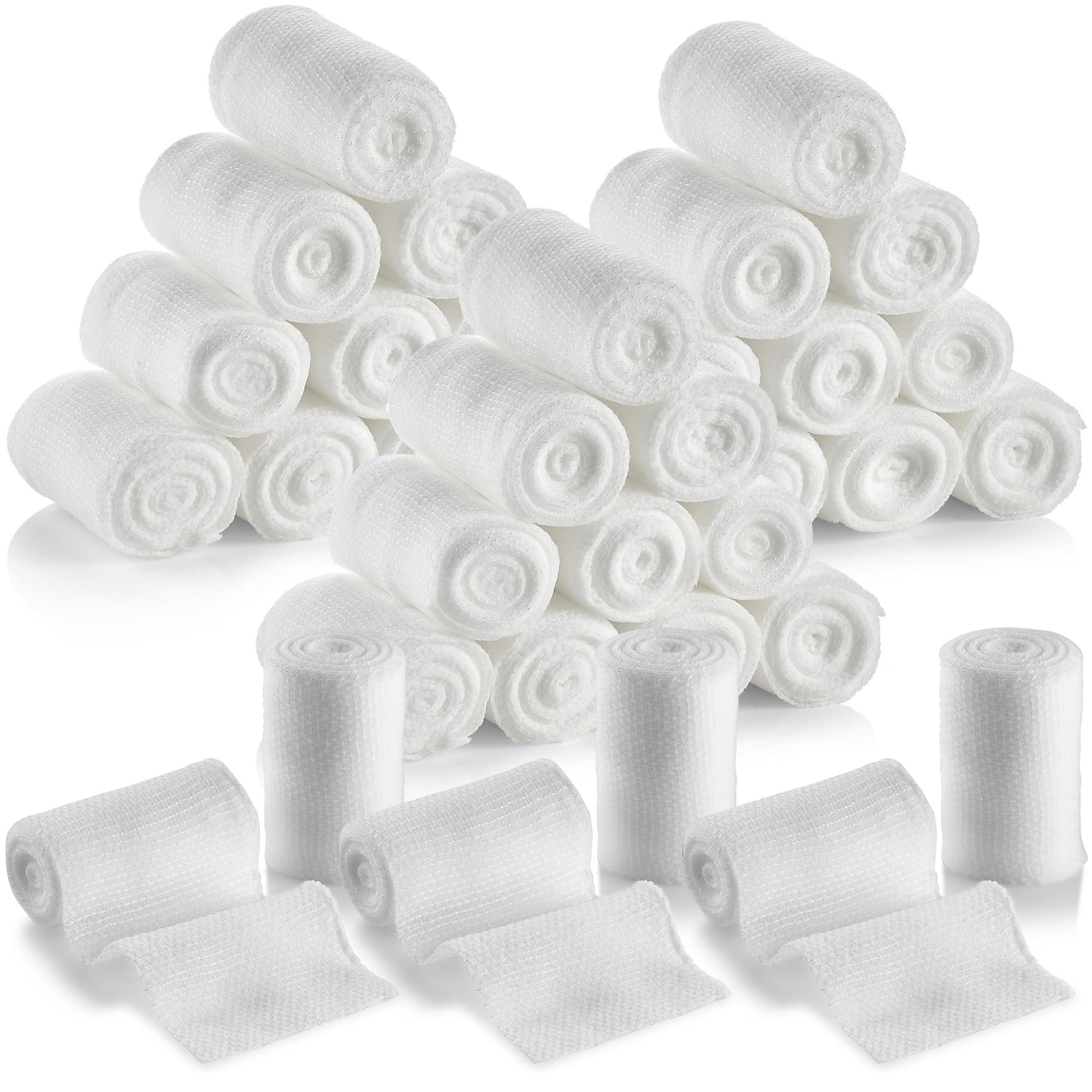 MEDca Gauze Bandage Rolls - (36 Pack) 2 in x 4.1 Yards Per Roll of Medical Grade Gauze Bandage and Stretch Bandage Wrapping for Dressing All Types of Wounds and First Aid Kit by MEDca, (2-Inch, 36 Pcs)
