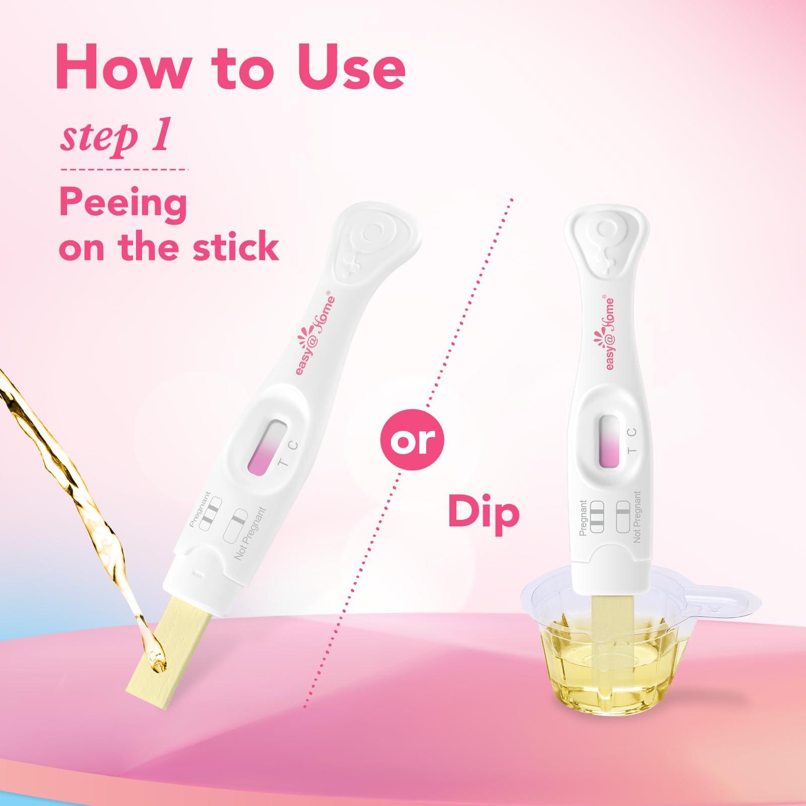 Easy@Home Easy@Home Early Pregnancy Test: Early Results & Reliable Accurate - Early Detection Pregnancy Tests with Curved Handle - Instant Readings in Minutes | 3 Sticks & 6 Free Strips