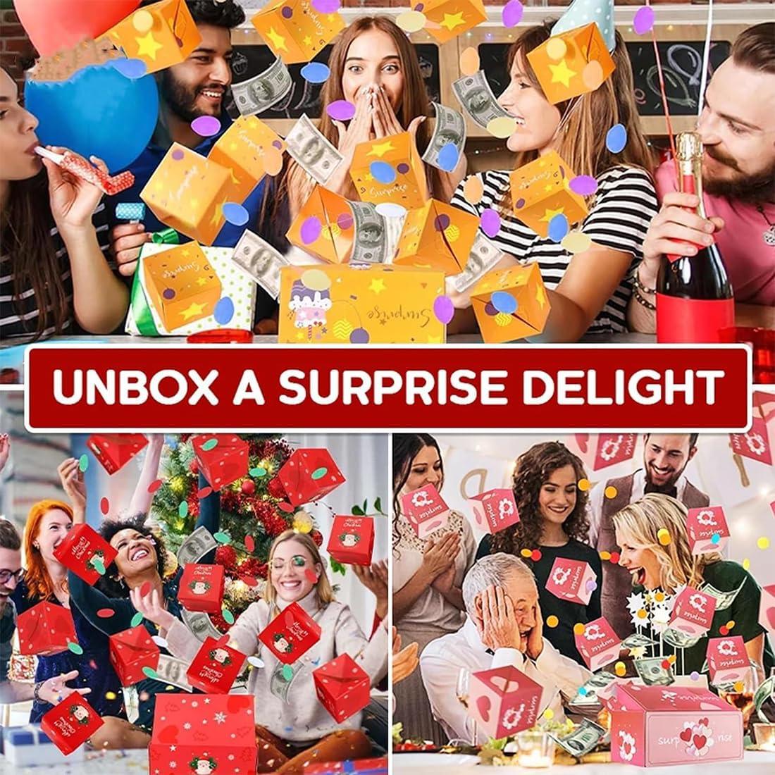 MGSTN Seeroze Surprise Gift Box Christmas,2024 Newly Seeroze Money Gift Box,Joyjoyset - Surprise Gift Box Set,Seeroze Gift Box,Seeroze Surprise Box, Pop-Up Explosion Gift Box (20 bounce boxes, H)