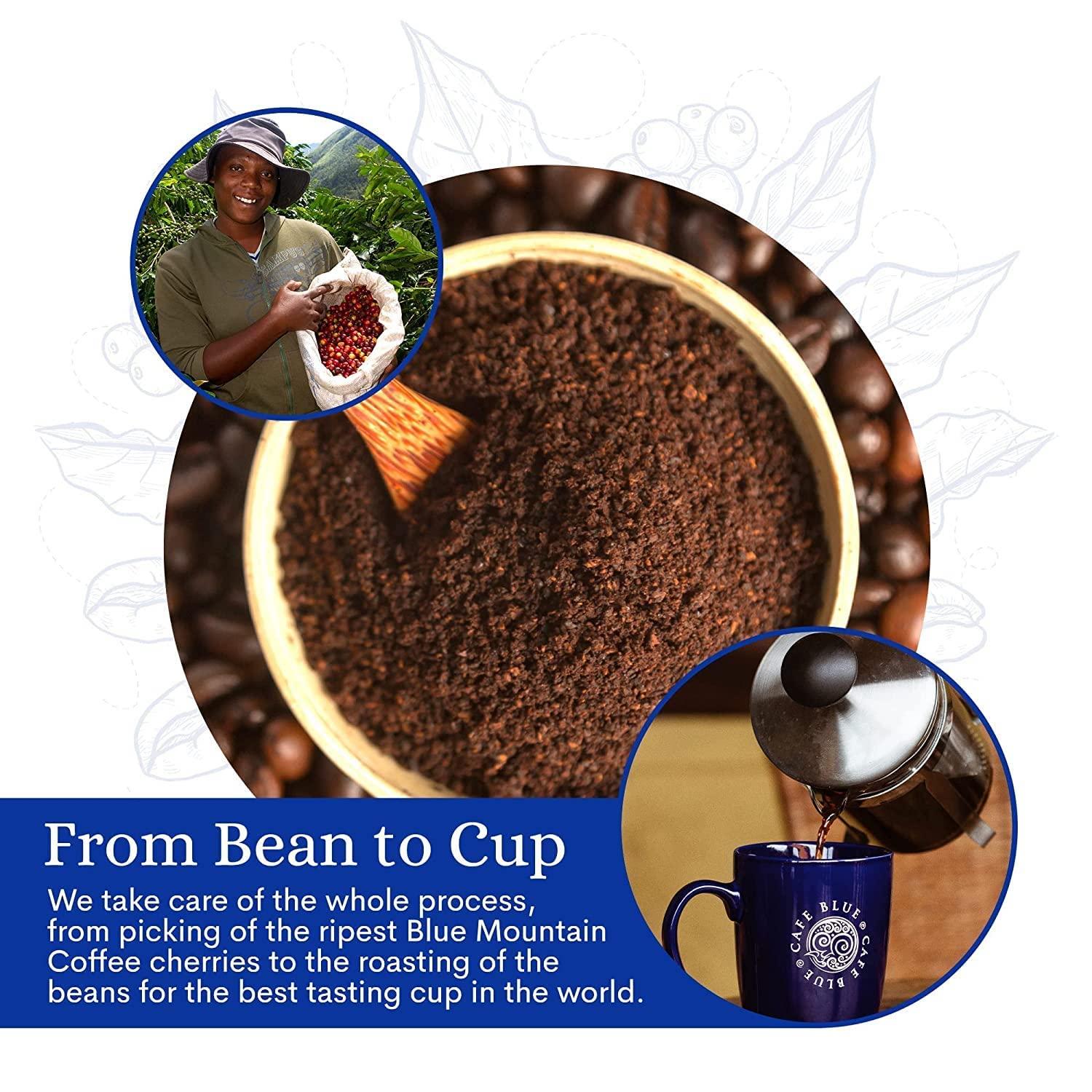 Cafe Blue Cafe Blue Cafe Blue Ground Coffee (100% Blue Mountain Coffee, 8 Ounce (Pack of 1))