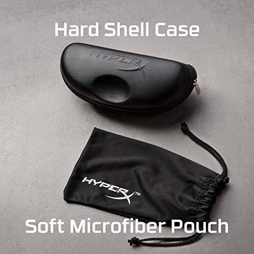 HyperX HyperX Spectre Stealth - Youth 10+ Gaming Eyewear, Blue Light Blocking Glasses, UV Protection, Acetate Frame, Stainless Steel Temples, Crystal Clear Lenses, Microfiber Bag, Hard Case Square Red