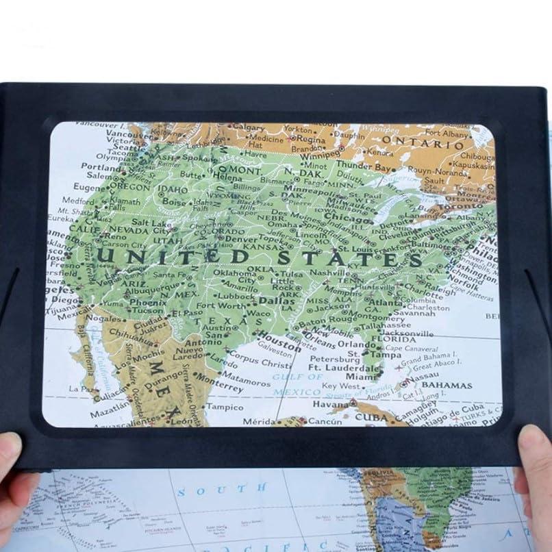 Yosoo Hands Free 3X Magnifying Glass A4 Page with Light LED Magnifier for Reading Readers Book Textbook Magazine Material