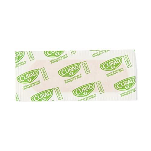 Medline CURAD Plastic Adhesive Bandages 1\" x 3\", Not Made from Natural Rubber Latex, Box of 100