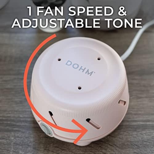 Marpac Yogasleep Dohm Uno White Noise Sound Machine, Natural Pink Noise from a Real Fan, Adjustable Tone & Noise Canceling for Office Privacy & Meditation, Sleep Aid for Travel, Baby & Adults (Pink)
