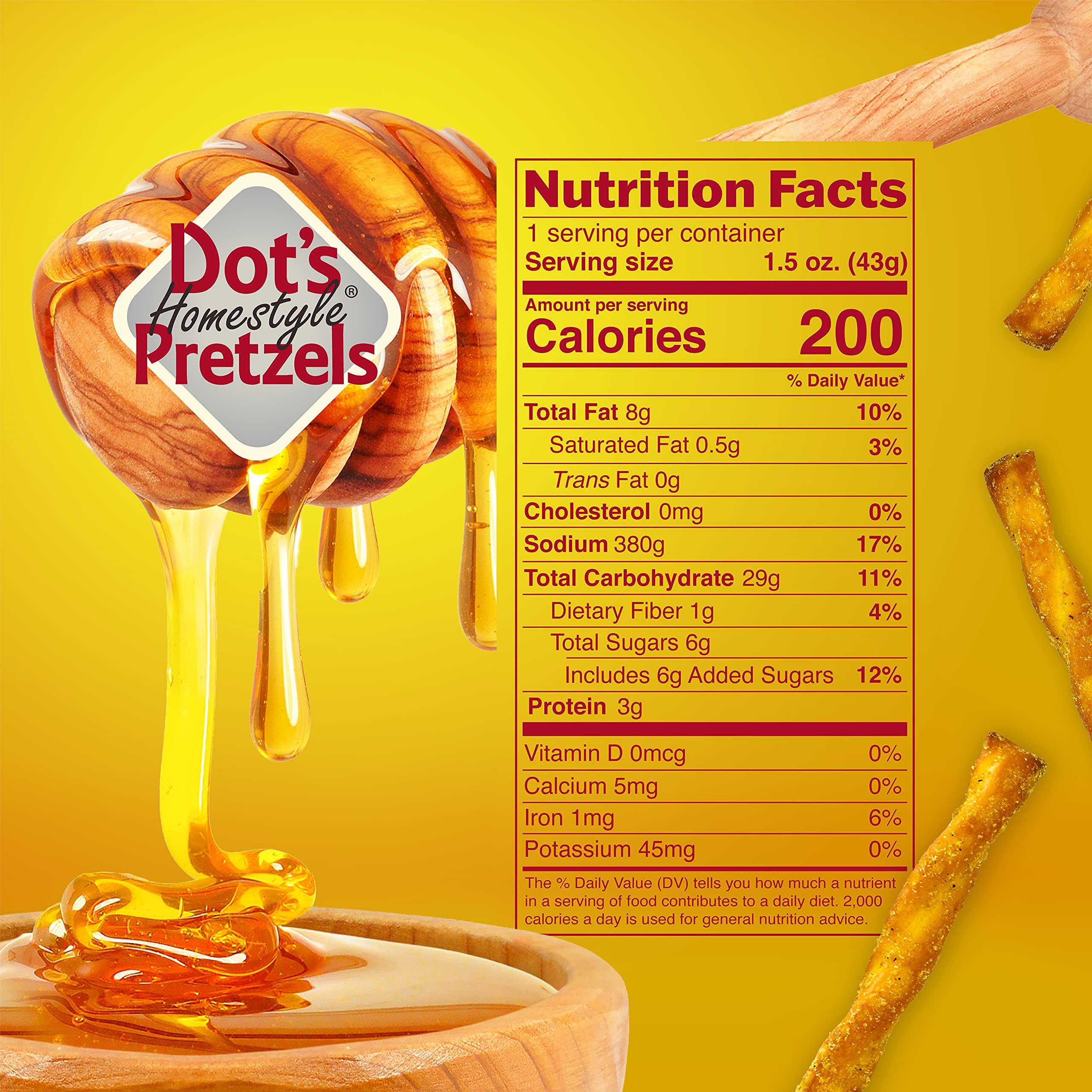 Dot\'s Homestyle Pretzels Dot\'s Homestyle Pretzels 18 Ounce Family Size Honey Mustard Seasoned Pretzel Twists (5 Pack)