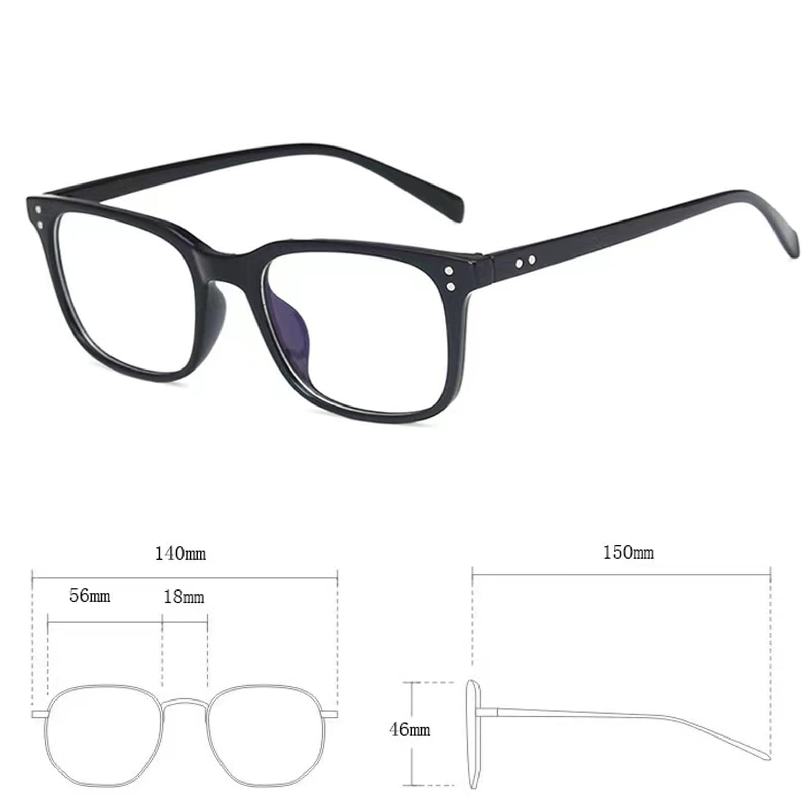 Jcerki Jcerki Myopia glasses -0.50 nearsighted Distance glasses Black Frame Unisex glasses