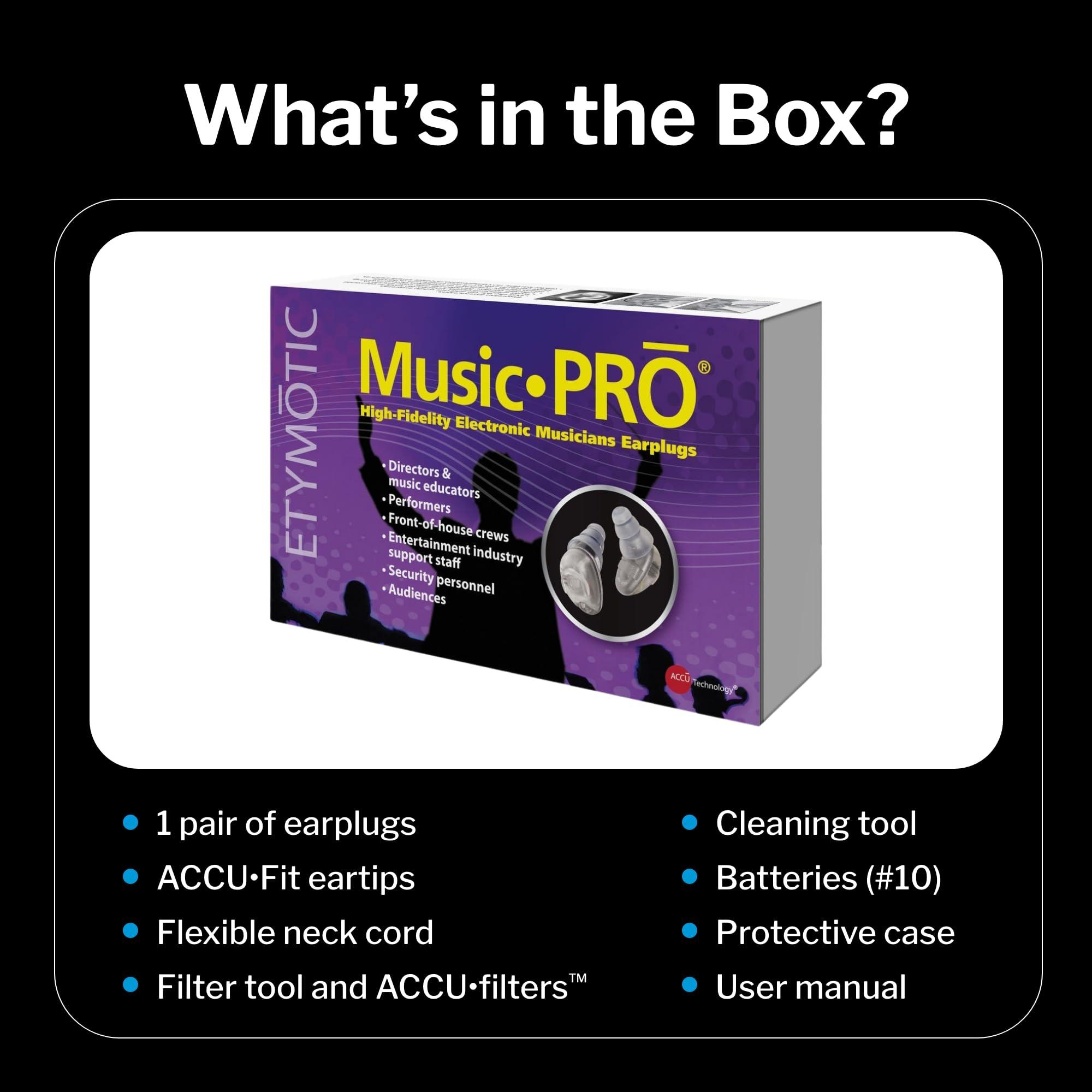 Etymotic Research Etymotic Research MP9-15 MusicPRO High-Fidelity Electronic Earplugs, 1 pair