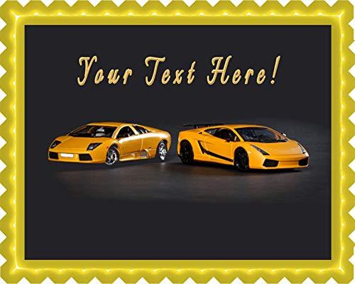 Edible Prints On Cake Sport Cars - Edible Cake Topper - 10" x 16" (1/2 sheet) rectangular