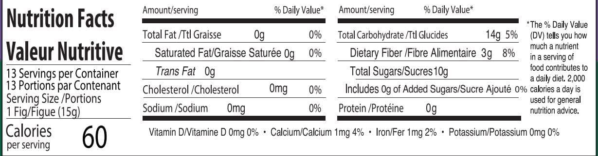 BARAKA Baraka Dried Figs No Sugar Added All Natural High Fiber Vegan Dried Fruit Snacks | No Additives, No Preservatives, Gourmet Quality, Rich in Antioxidants (7 oz Pack)