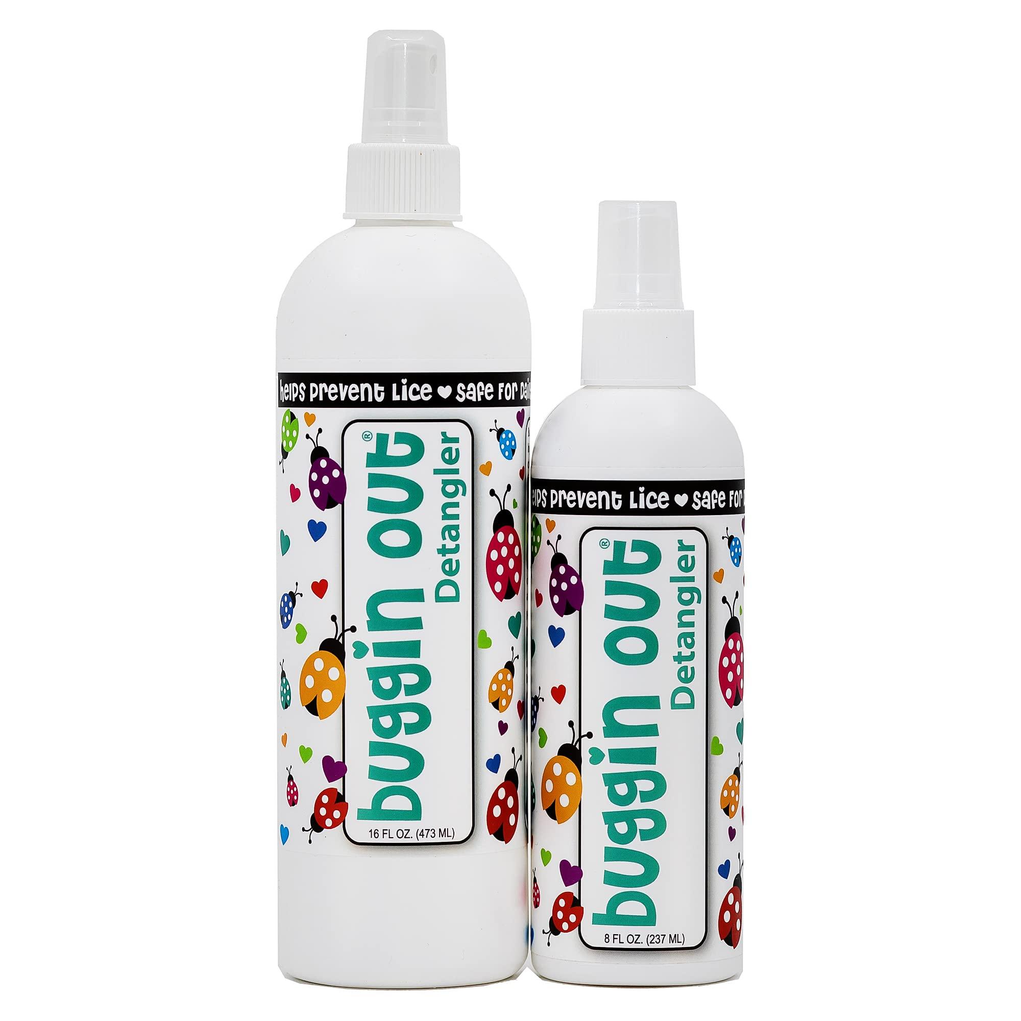 buggin out buggin out Detangler Spray | No More Lice | No More Tangles | Safe For Kids | Use Daily | 16oz