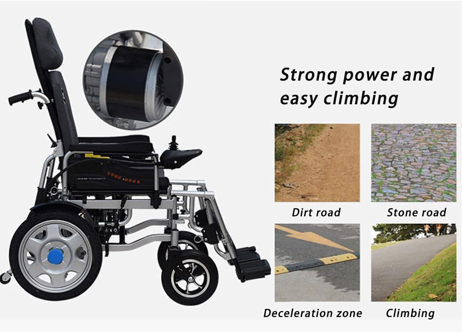 MaldHau Wheelchair Joystick Controller, 24V DC Electric Wheelchair Joystick Controller with Remote Control Brush Motor, 4 Keys Universal Electric Wheelchairs Mobility Accessory