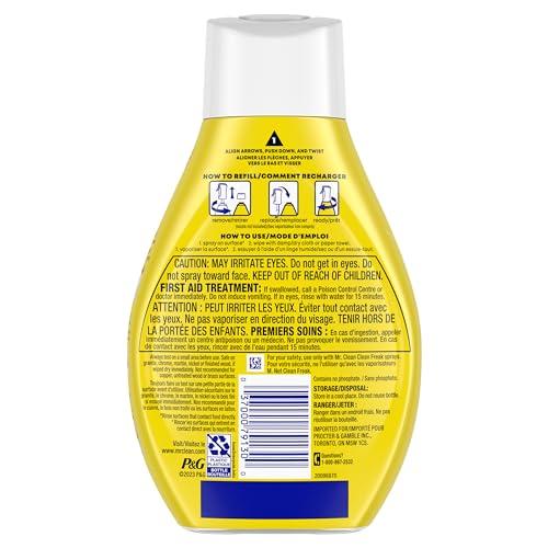 Mr. Clean Mr. Clean Clean Freak Multi Surface Cleaning Spray, Deep Cleaning Mist Starter Kit and Refill Bundle, Lemon Zest Scent, 64 fl oz