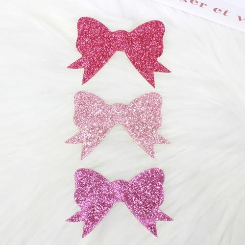 Blopee Blopee Cupcake Toppers, Pink Cupcake Toppers for Birthday Party, Princess Cupcake Toppers for Girls Birthday, 12 pcs Bowknot Cupcake Decorations for Bridal Baby Shower Birthday Wedding Themed Party