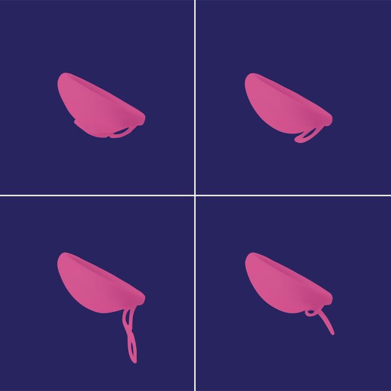 PopCup Pop Menstrual Disc | Reusable Period Disc | Medical-Grade Silicone | Tampon, Pad, and Cup Alternative | Capacity of 6 Super Tampons (Small, Pink)