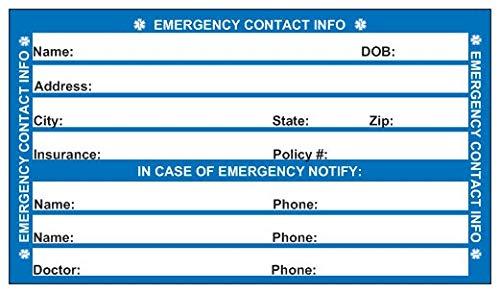 Medical ID Wallet Card Emergency Medical Condition and Contact Wallet ID Card - with self-Laminating Wallet Pouch (Pink)