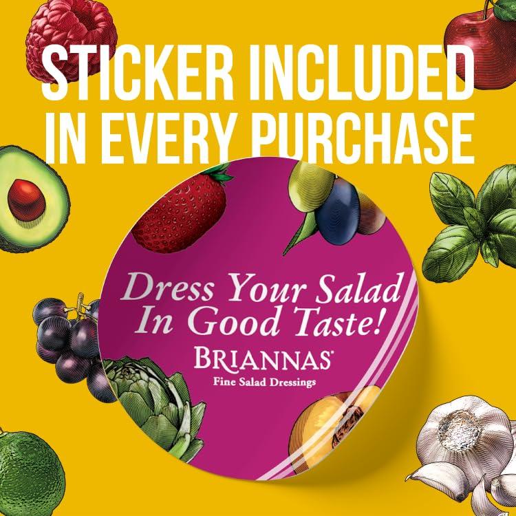 BRIANNAS BRIANNAS - Home Style Creamy Cilantro Lime Dressing Fine Salad Dressing made with Premium Ingredients - Gluten Free, Kosher, & Low Sugar - 12 oz. Bottle