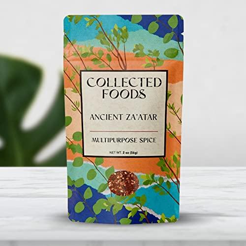 Collected Foods Premium Gourmet Zaatar Spice Blend: A Beautiful Middle Eastern Za'atar Seasoning Uniquely Crafted by Collected Foods - Zaatar Spice Mix