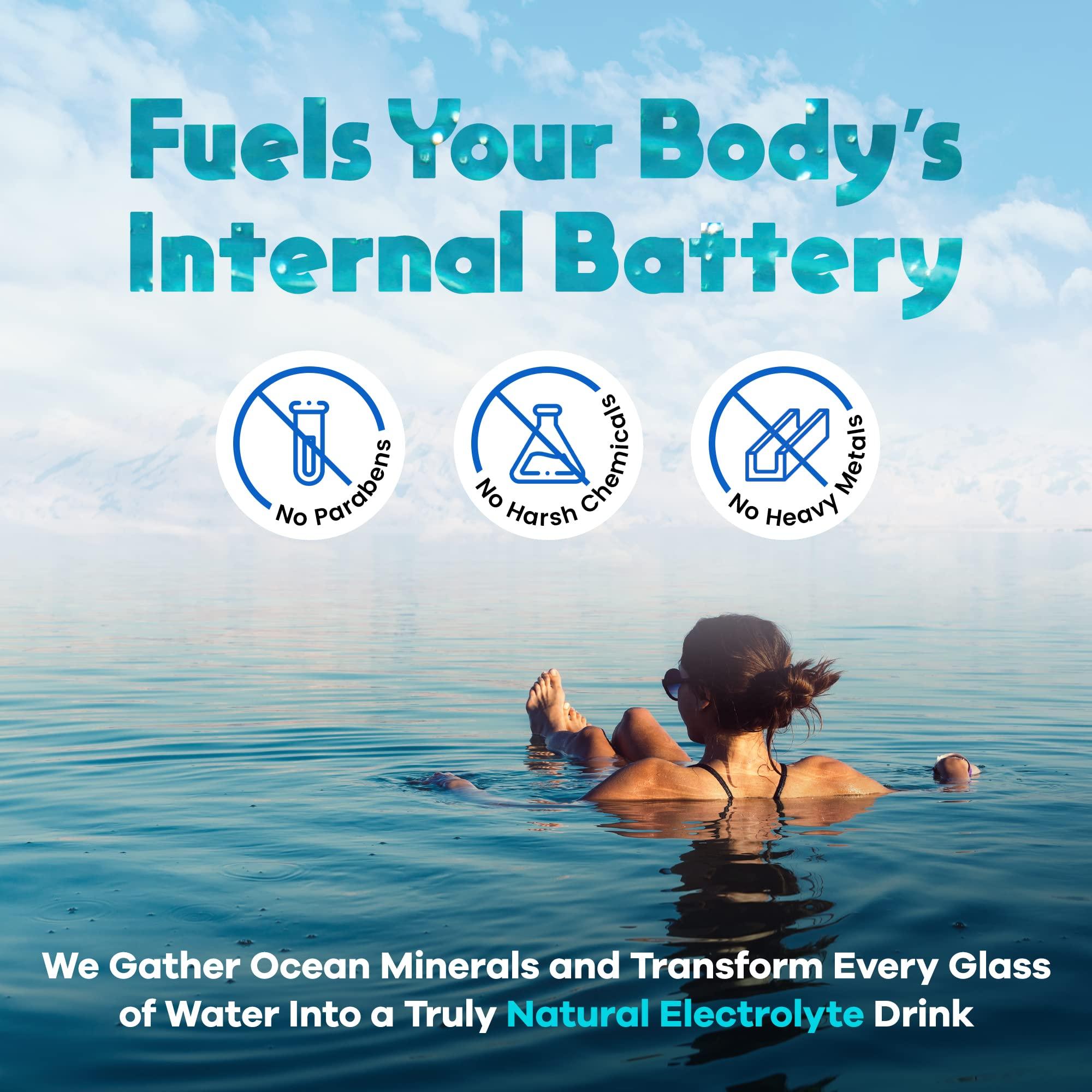 ACTIVATION Pure Trace Ocean Minerals by Activation Products - Pure Ocean Liquid Minerals to Add to Water, with 70+ Potent Ionic Trace Elements for Energy Boost, Muscle & Joint Health, and Heart Health, 8 fl oz