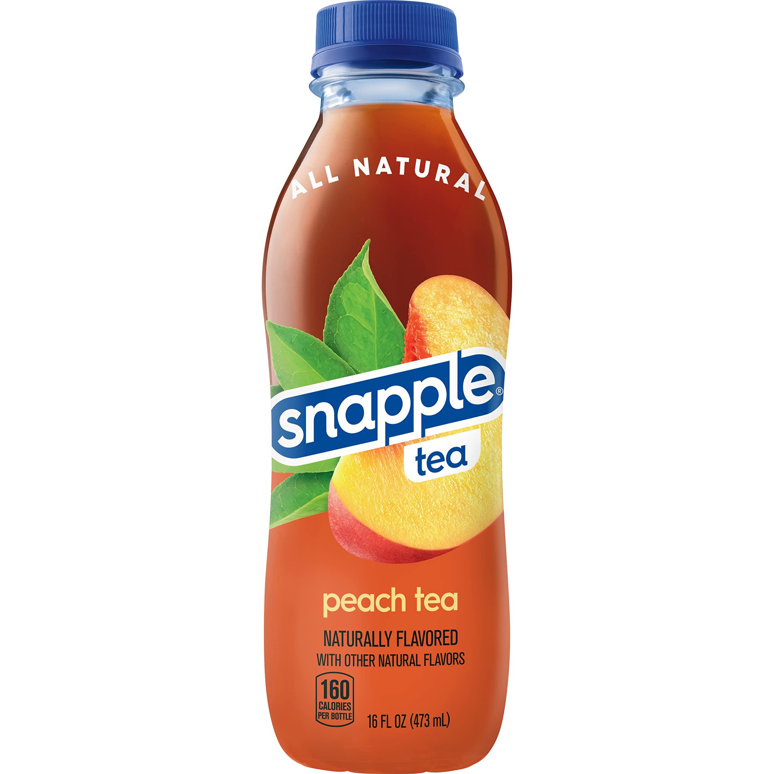 Snapple Snapple Peach Tea, 16 fl oz recycled plastic bottle, 6 pack