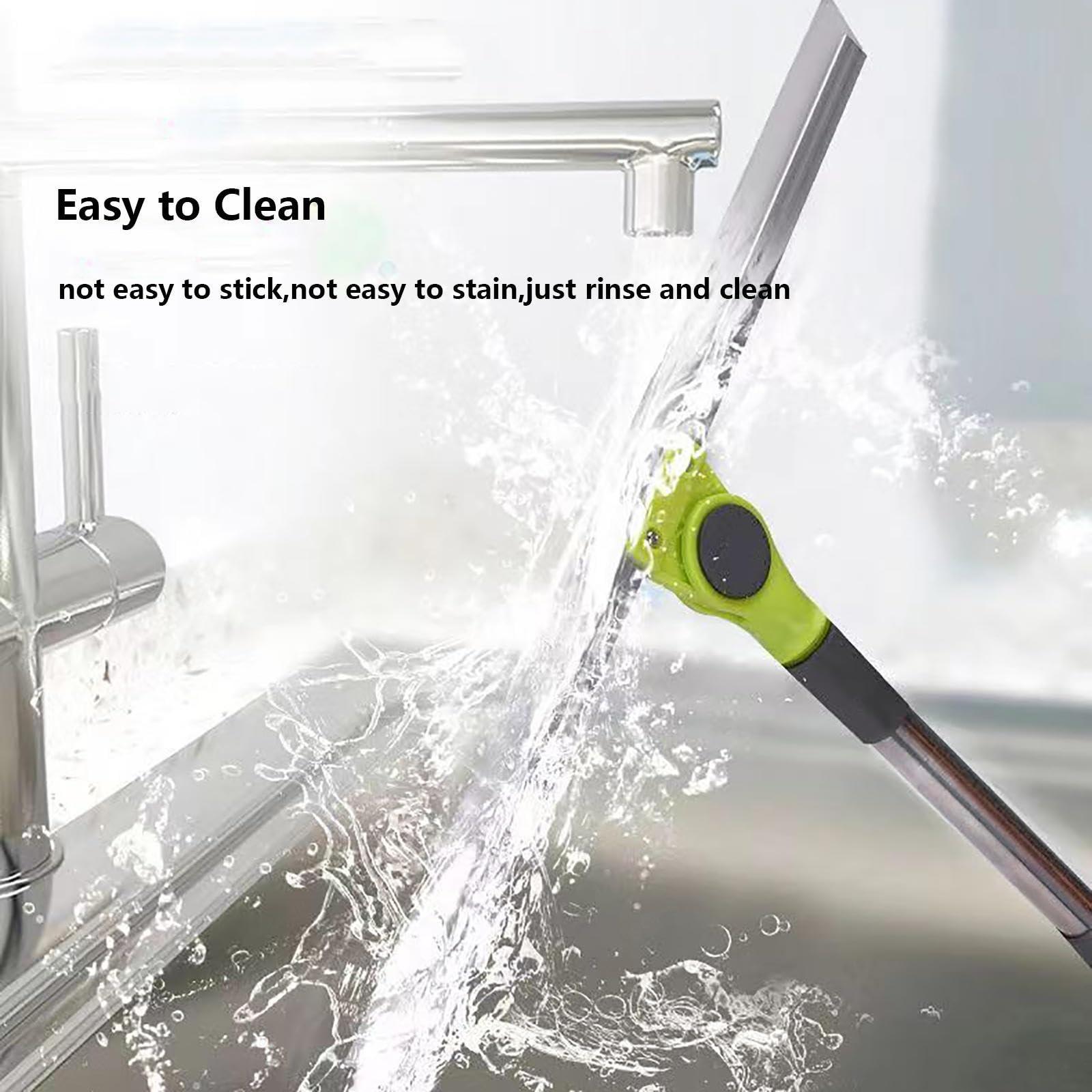 RRRYYYZZ RRRYYYZZ Floor Squeegee for Concrete Floor, with 51 Long Handle Squeegee Broom for Floor, Magic Broom Squeegee Cleans Glass,Fine Dust,Hair,Liquids