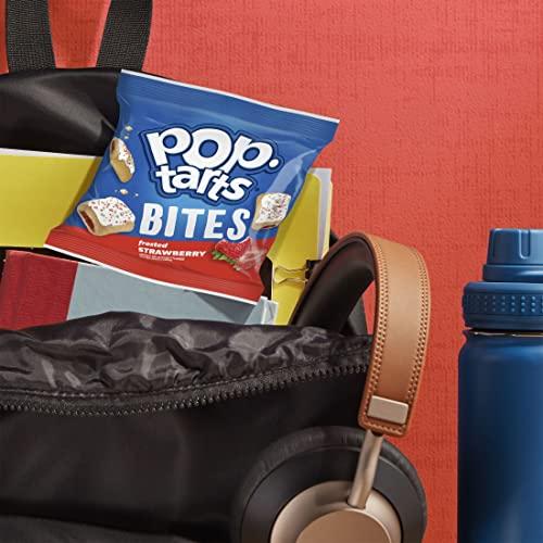 Pop-Tarts Pop-Tarts Baked Pastry Bites, Kids Snacks, School Lunch, Frosted Strawberry (5 Boxes, 25 Pouches)