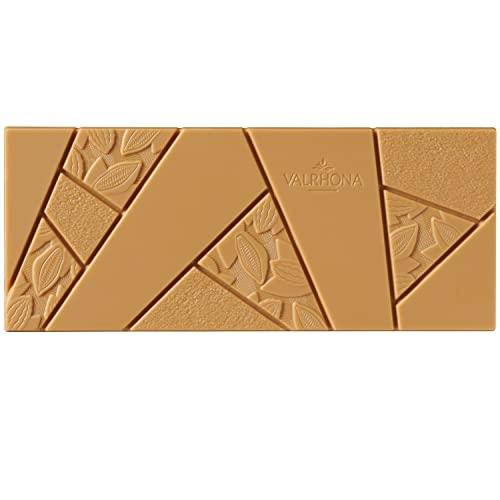 VALRHONA Valrhona Premium French Blonde Chocolate DULCEY 35% Cacao Tasting Bars - Creamy, Caramel Cookie Flavor Notes. Easy Melt and Tempering. Creamy and Balanced. Makes Luscious Frostings 70g (Pack of 3)