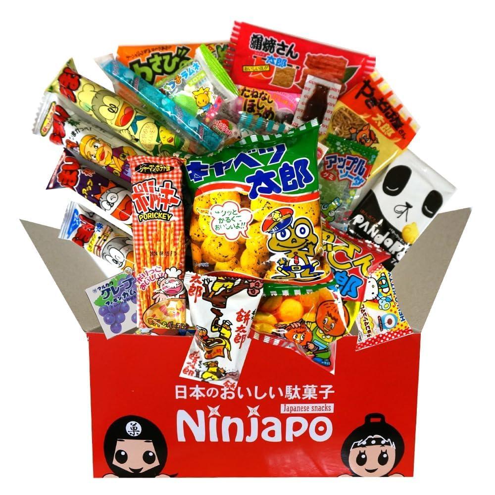 Ninjapo Japanese Snacks Assortment 30pcs "TONO SNACK" Excellent Variety and Delicious Selection of Japanese Dagashi