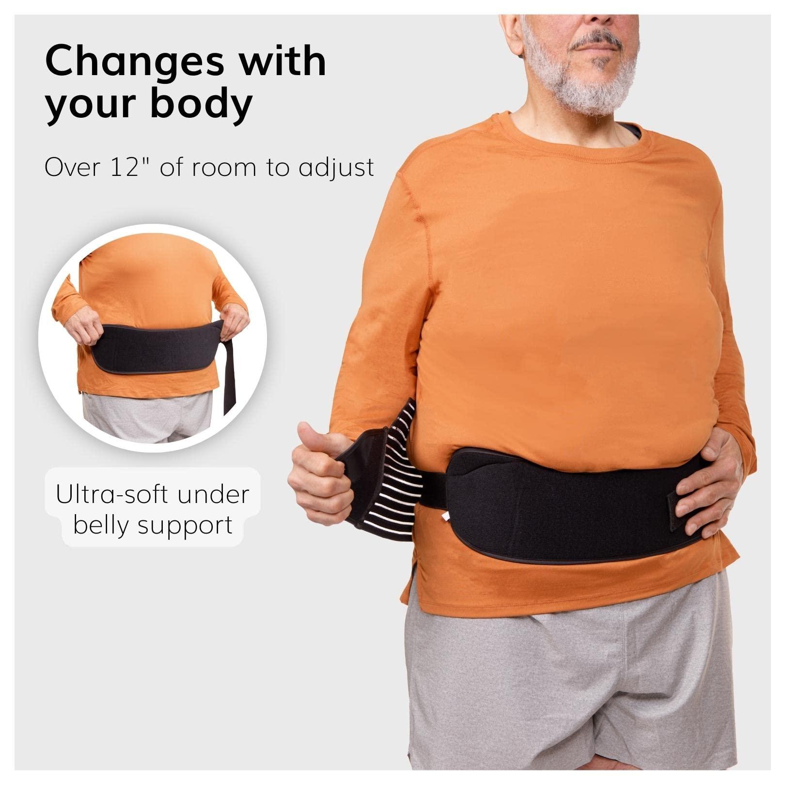 BraceAbility BraceAbility Obesity Belt Stomach Holder - Plus Size Men and Women\'s Big Belly Support Band Girdle for Hanging Stomach, Pendulous Abdominal Support, Lower Tummy Fat Lifter Pannus Sling (2XL)