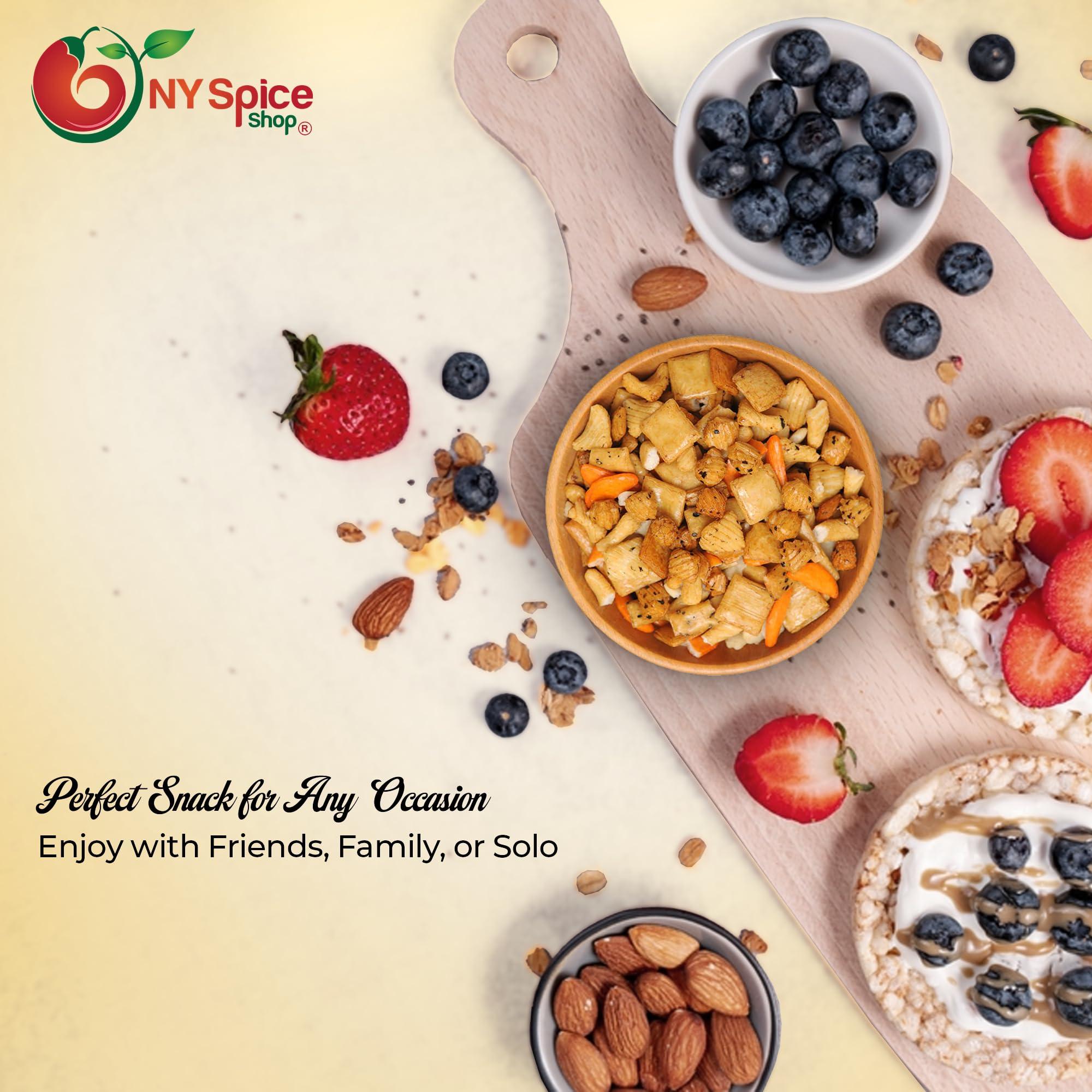 NY Spice Shop NY SPICE SHOP Oriental Rice Crackers 1 Pound (16 oz) Oriental Rice Cracker Mix Japanese Rice Crackers Oriental Snack Mix Party Rice Cracker