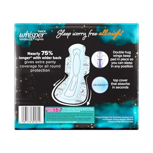WHISPER Whisper Ultra Night Sanitary Pads for Women, XXXL 20 Napkins