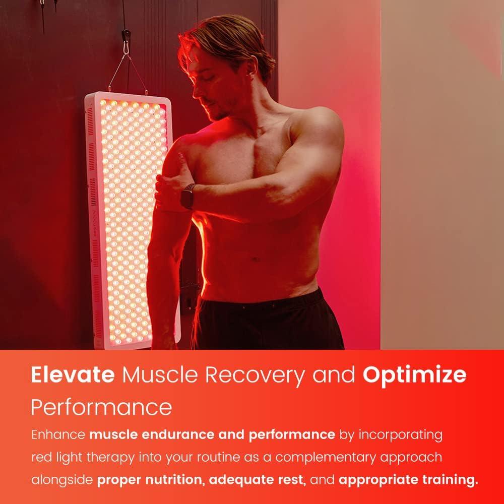 Bestqool Bestqool Red Light Therapy for face Body, 4 Wavelengths Near Infrared Light Therapy, 100 Elite Grade Dual Chip LEDs, High Power Red Light Panel for Pain, Muscle, Energy. 170W. Modular Design.
