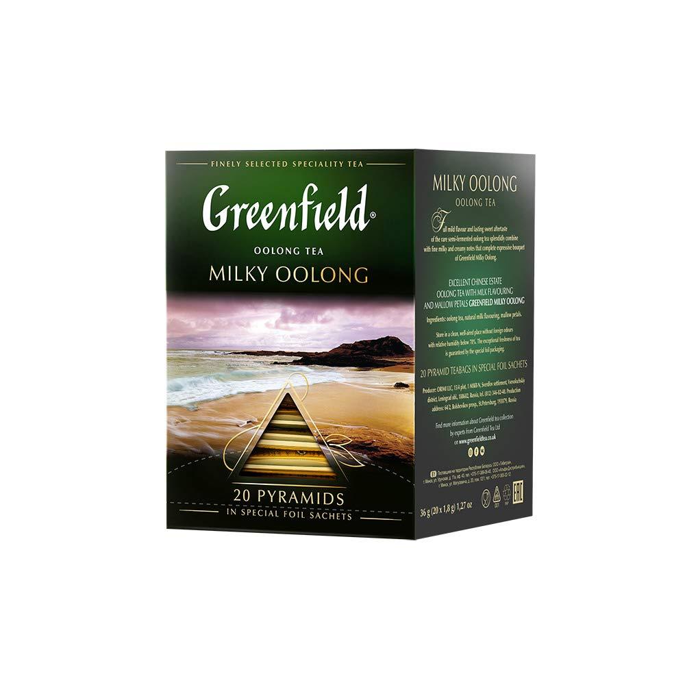 Greenfield Greenfield Milky Oolong Pyramid Collection 20 Pyramids In Special Foil Sachets Oolong Tea Finely Selected Speciality Tea