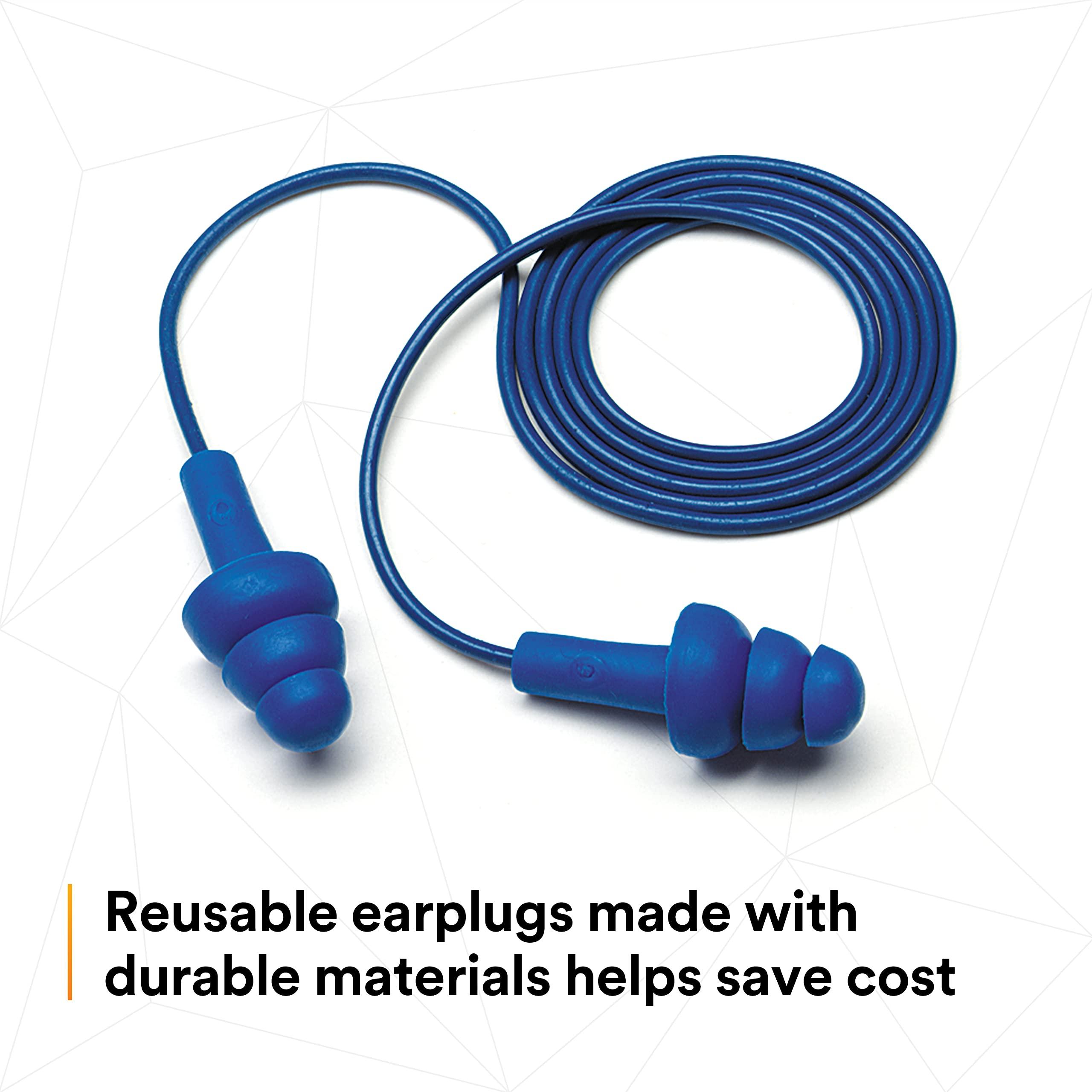 3M 3M E-A-R UltraFit Ear Plugs 340-4017, Metal Detectable, Corded, Econopack, 200/Pack