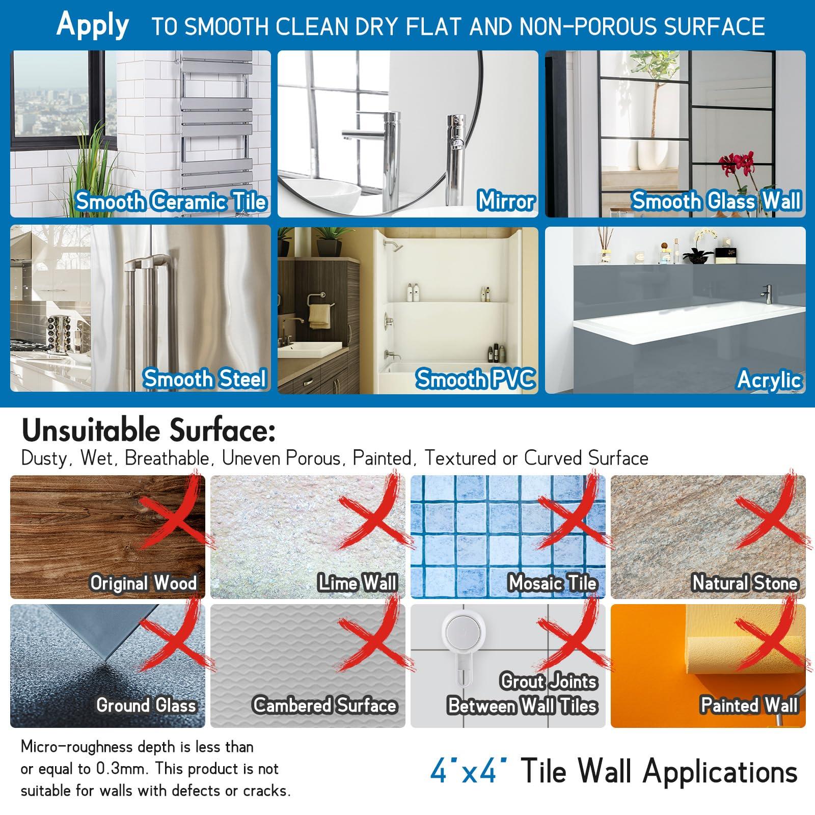 LEVERLOC LEVERLOC Grab Bars for Bathtubs and Showers 2 Pack Suction Grab Bar, Heavy Duty 12 Inch Shower Handle Removable Handrails for Seniors and Elderly, Bathroom Safety Grip No Drilling Waterproof Black