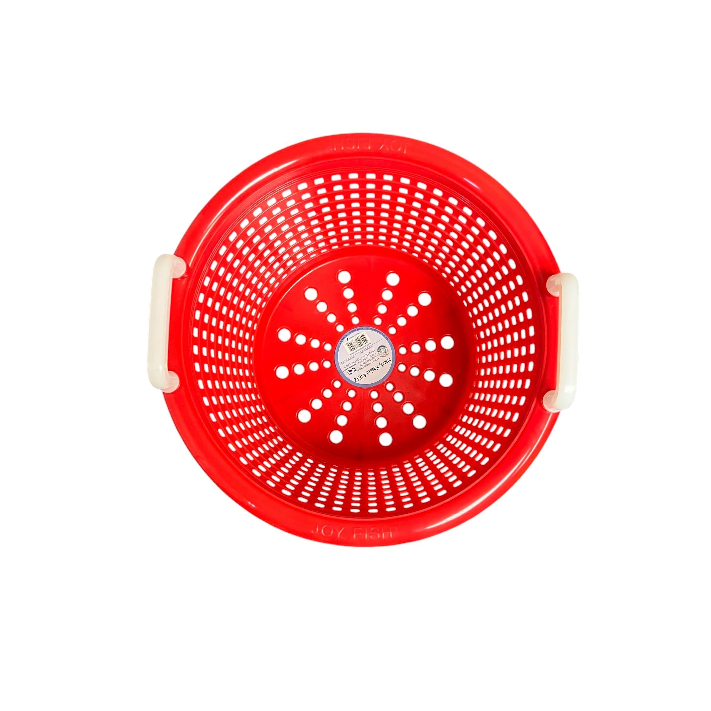 LEE FISHER SPORTS FISH BASKET- RED Basket for Fishing, Laundry, all Purpose Handy Basket-heavy duty, hold up 40 lbs, can take hot and cold condition, used by commercial fishermen for decades.