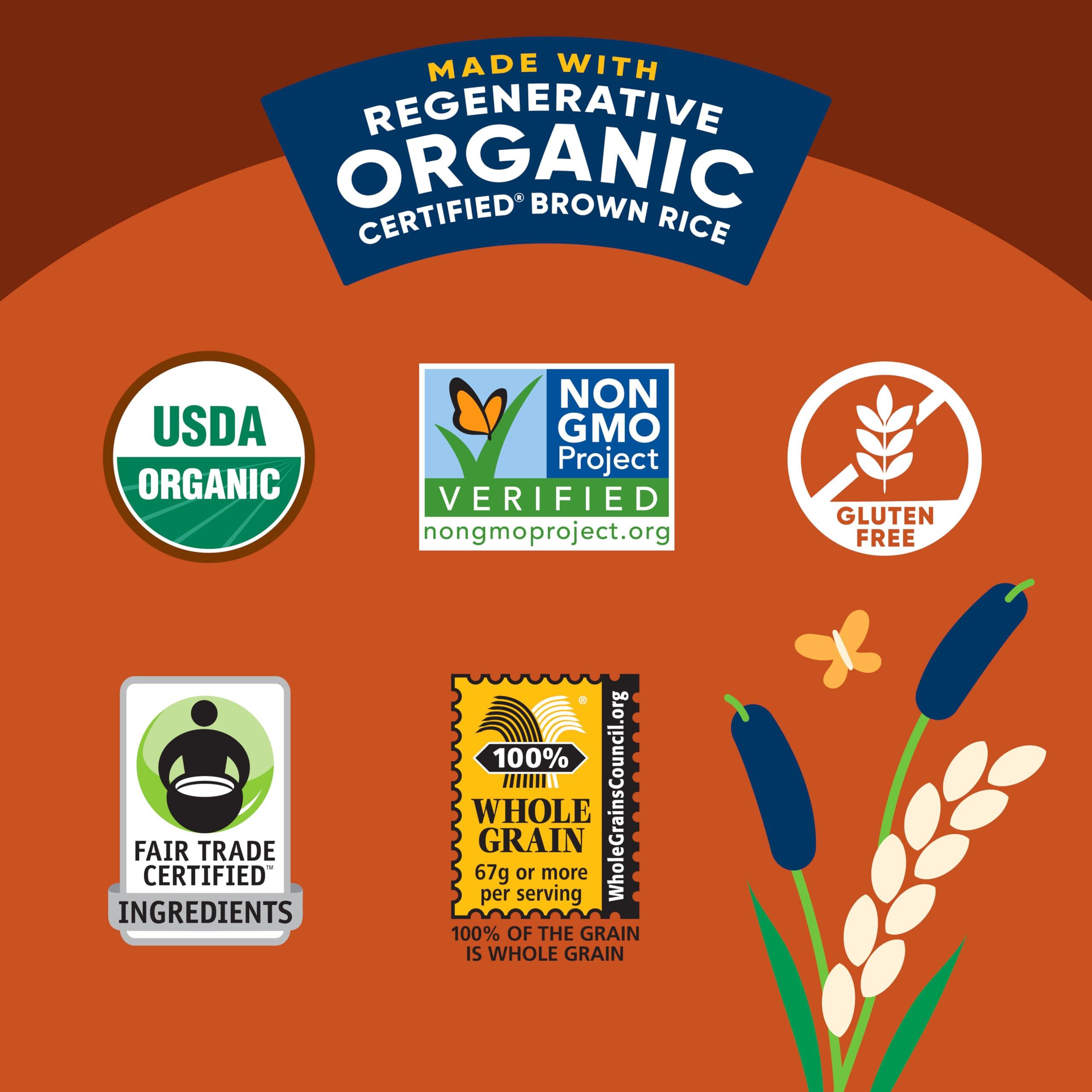 Lundberg Lundberg Brown Rice & Quinoa, Ready in 90 Seconds, 6-Pack Regenerative Organic Certified Brown Jasmine Rice, Organic Quinoa, Microwavable, Lightly Seasoned with Garlic & Shallots, 8 OzEa