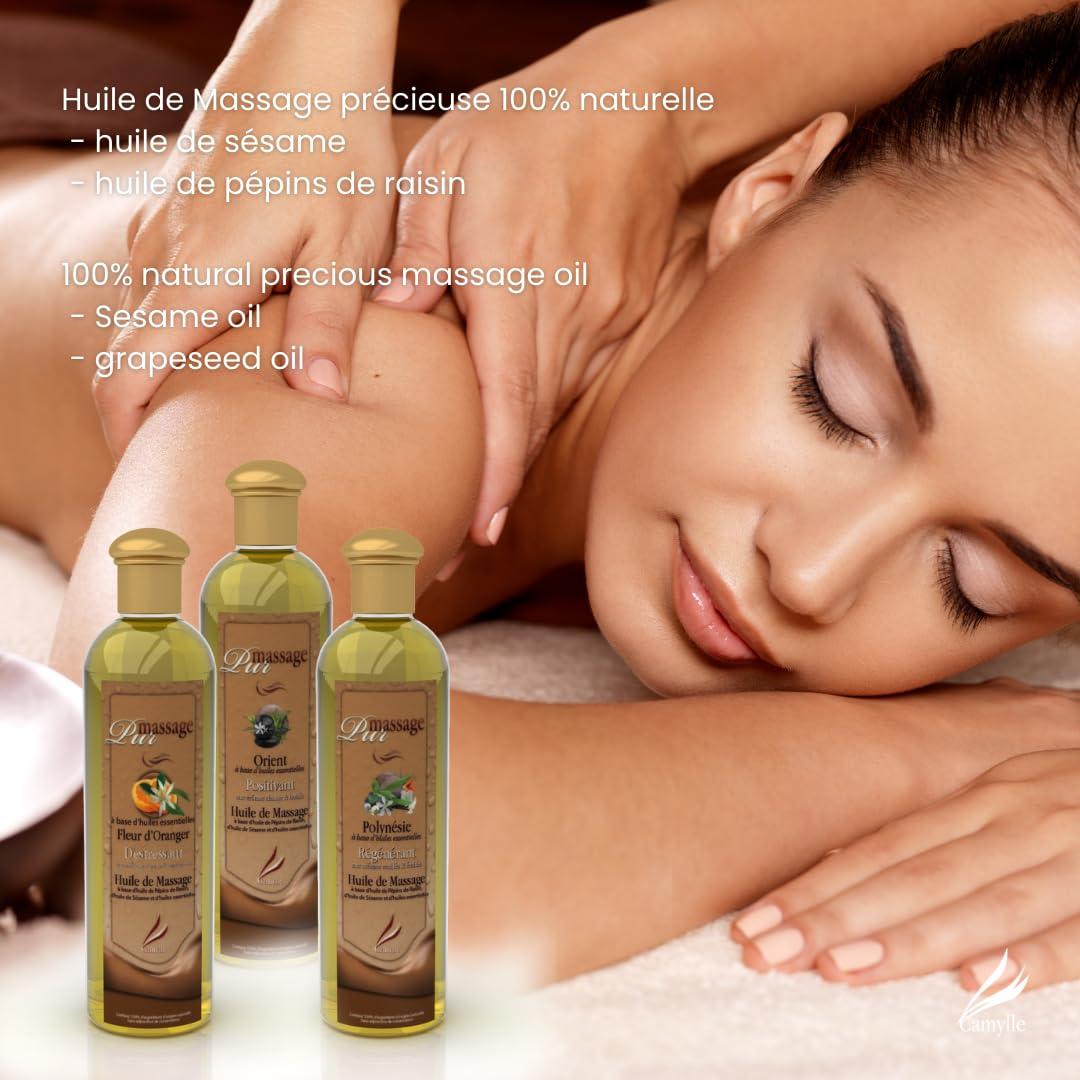 Camylle Camylle - Massage Oil Orient - Luxury Spa Massage Oil - Positiving with hot and wooded Aromas - 1000ml
